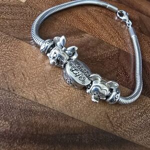 Silver Disney Charm Bracelet